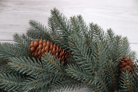 Рождественский венок "Датский голубой с шишками" Рождественский венок "Датский голубой с шишками"