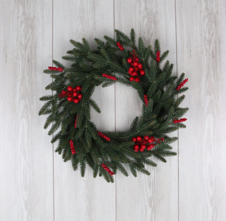 Рождественский венок "Итальянский с красными ягодами" Рождественский венок "Итальянский с красными ягодами"