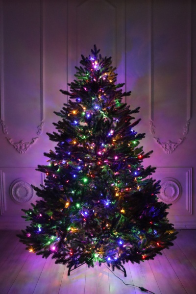 Ель "Финская Премиум" зонтик с гирляндой 2 м