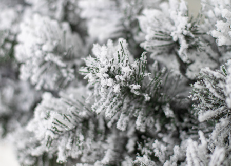 Еловая гирлянда заснеженная d30 см +/- 1 см 2,7м + 30см (18см)  204 вет.